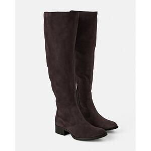 Born Women's Dark Brown Cricket Suede Leather Boots Knee High Size 6.5M NWOT